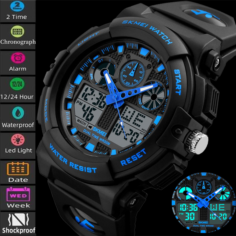 Outdoor Lighting For Steps - 2017 New SKMEI Men Sports Watches