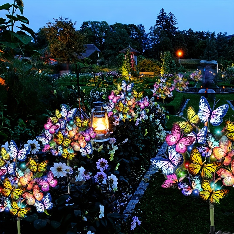 Outdoor Lighting Ground - Solar LED Butterfly Garden Lights Waterproof