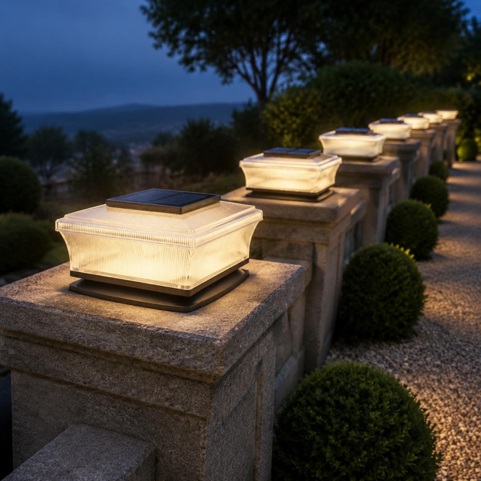 Outdoor Lighting Wireless - Solar Post Cap Light Wireless Square