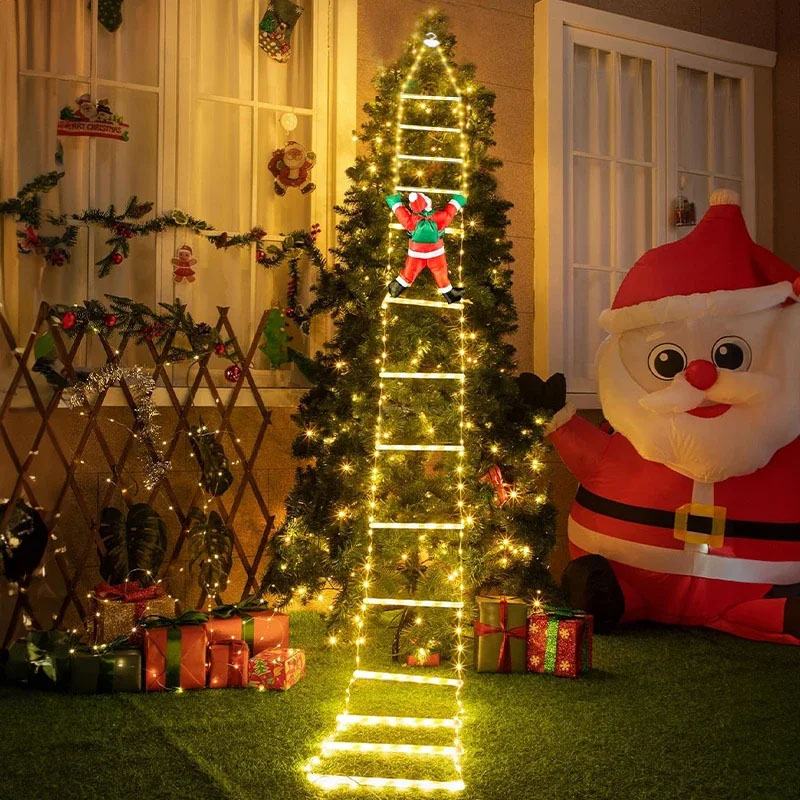 Outdoor Lighting For Christmas - LED Christmas Lights Christmas Decorative Ladder