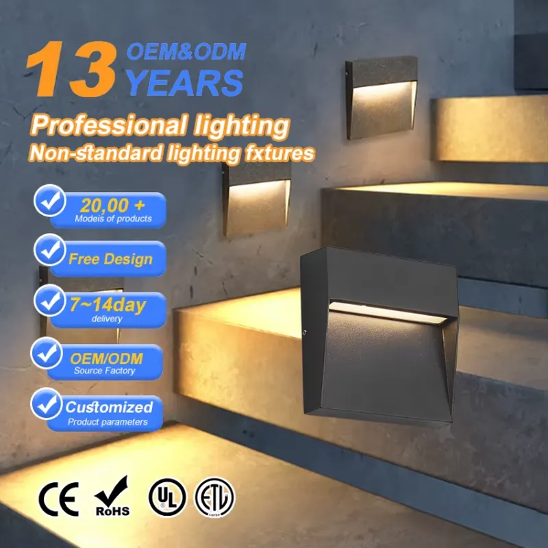 Outdoor Lighting For Steps - Ultra-thin Outdoor LED Stair Step Light