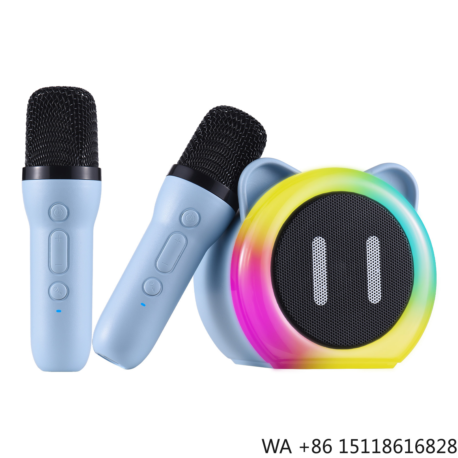 Outdoor Lighting Wireless - Karaoke Machine with 2 Wireless Microphones