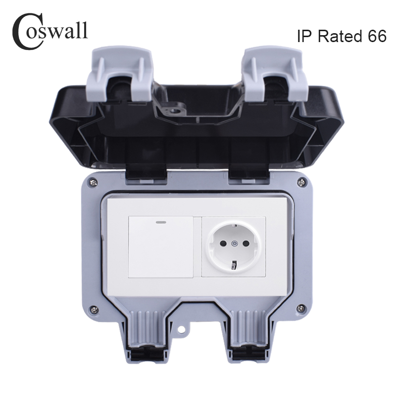 Coswall IP66 Weatherproof Wate - Outdoor Lighting With Outlet recension och pris