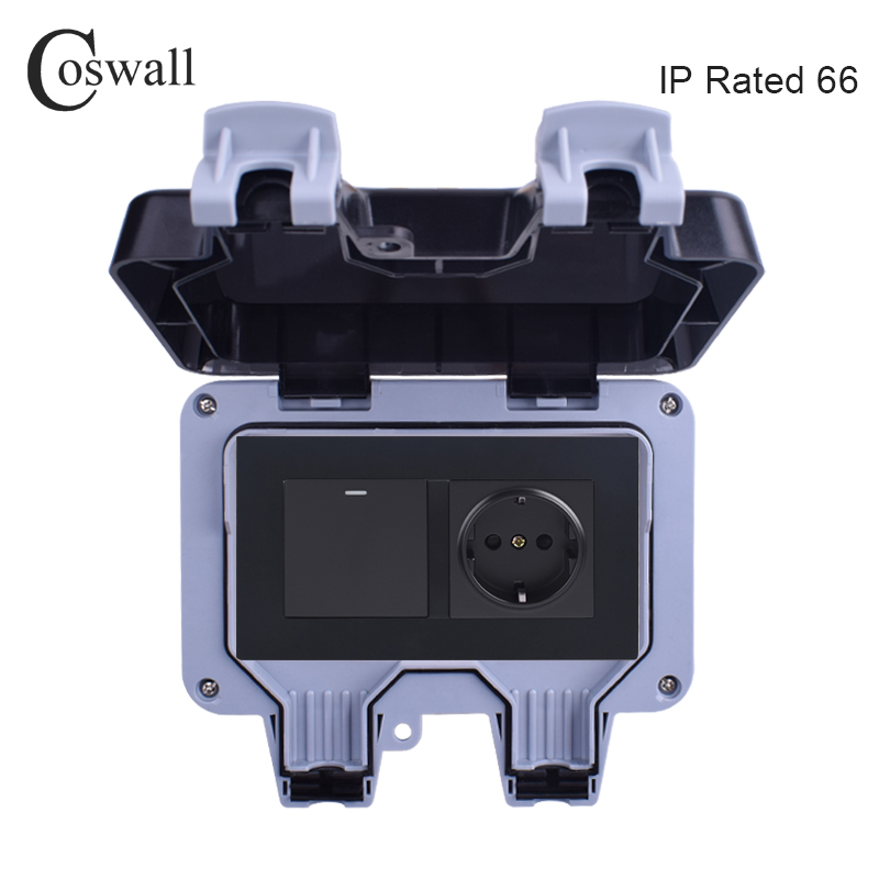 Coswall IP66 Weatherproof Wate - Outdoor Lighting With Outlet recension och pris