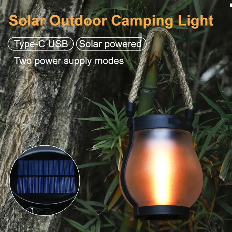 Solar Flame Lamp USB Rechargea - Outdoor Lighting Ground recension och pris