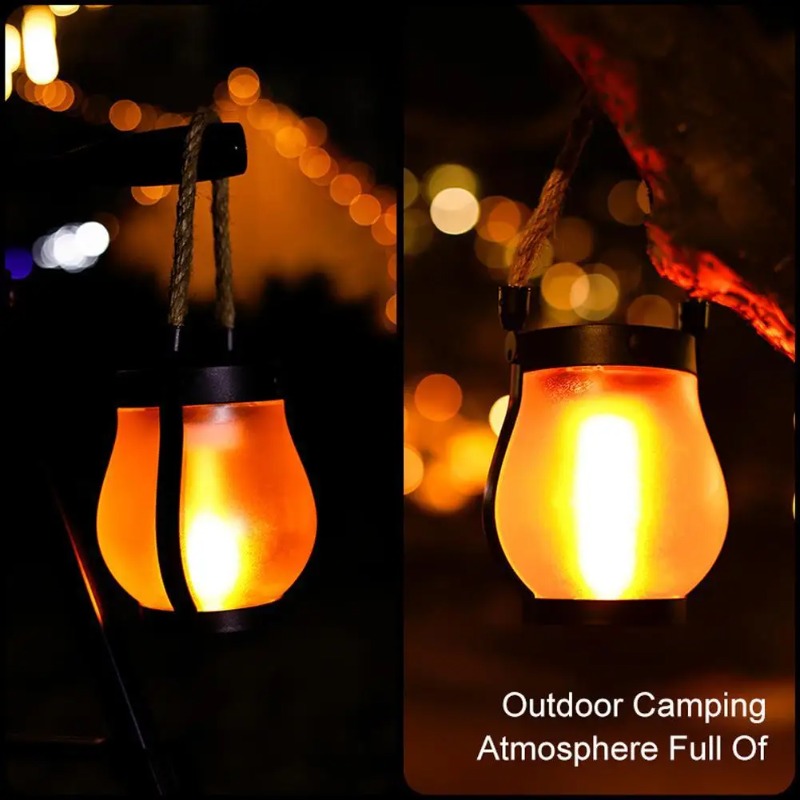 Solar Flame Lamp USB Rechargea - Outdoor Lighting Ground recension och pris