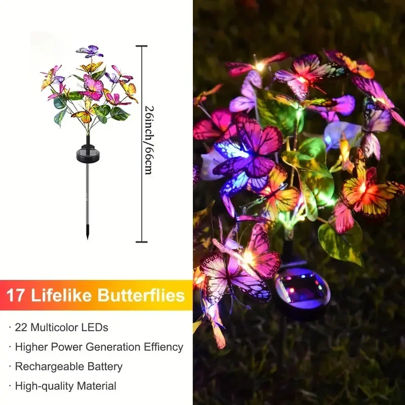 Solar LED Butterfly Garden Lig - Outdoor Lighting Ground recension och pris