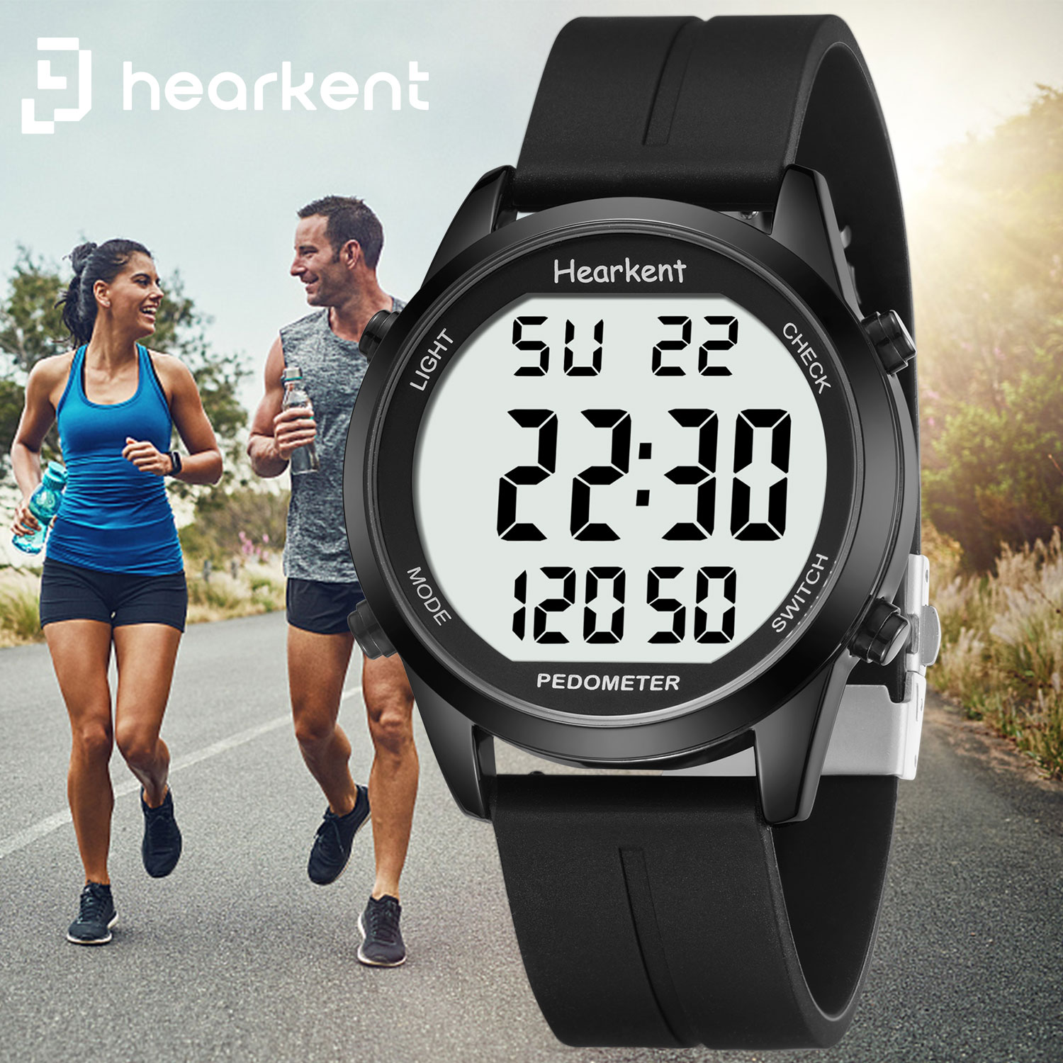 Hearkent Pedometer Watch Men/W - Outdoor Lighting For Steps recension och pris