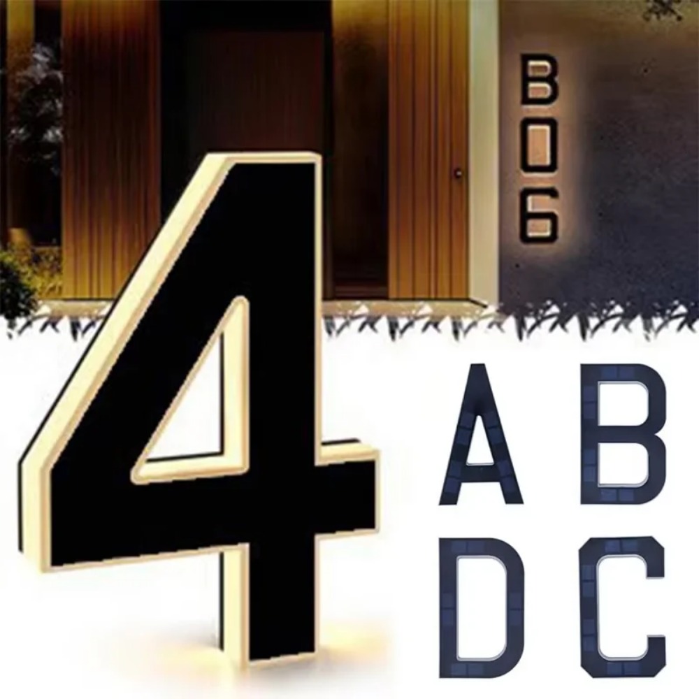 New Solar Address Sign LED Hou - Outdoor Lighting With Outlet recension och pris