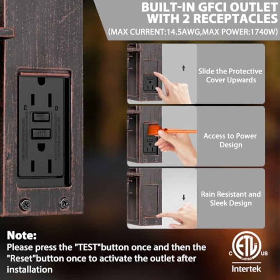 Outdoor Light with GFCI Outlet - Outdoor Lighting With Outlet recension och pris