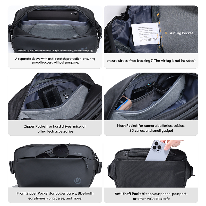 Ulanzi PB038 Travel Sling Bag  - Outdoor Lighting In Photography recension och pris