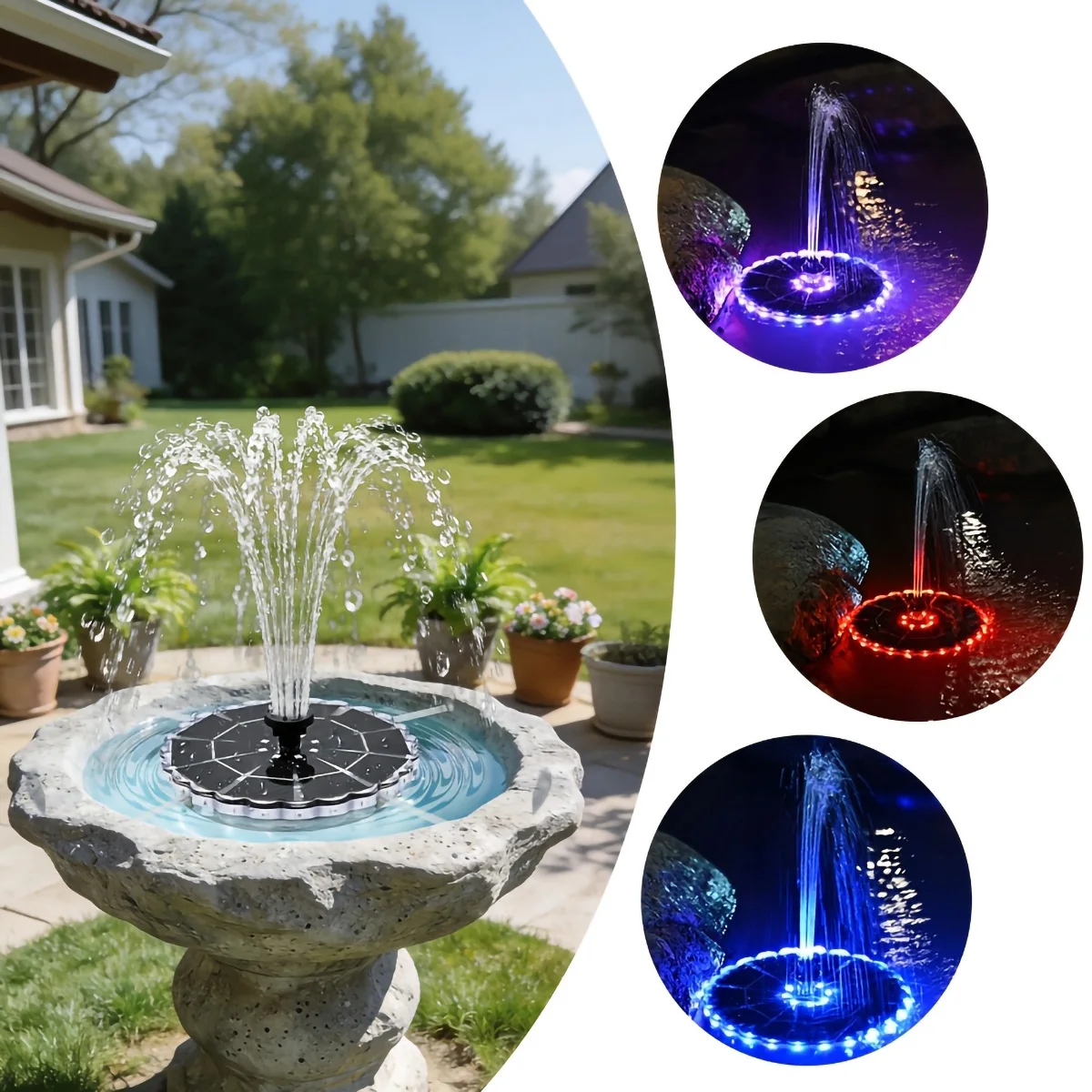3.5W Outdoor Solar Fountain fo - Outdoor Lighting Ground recension och pris