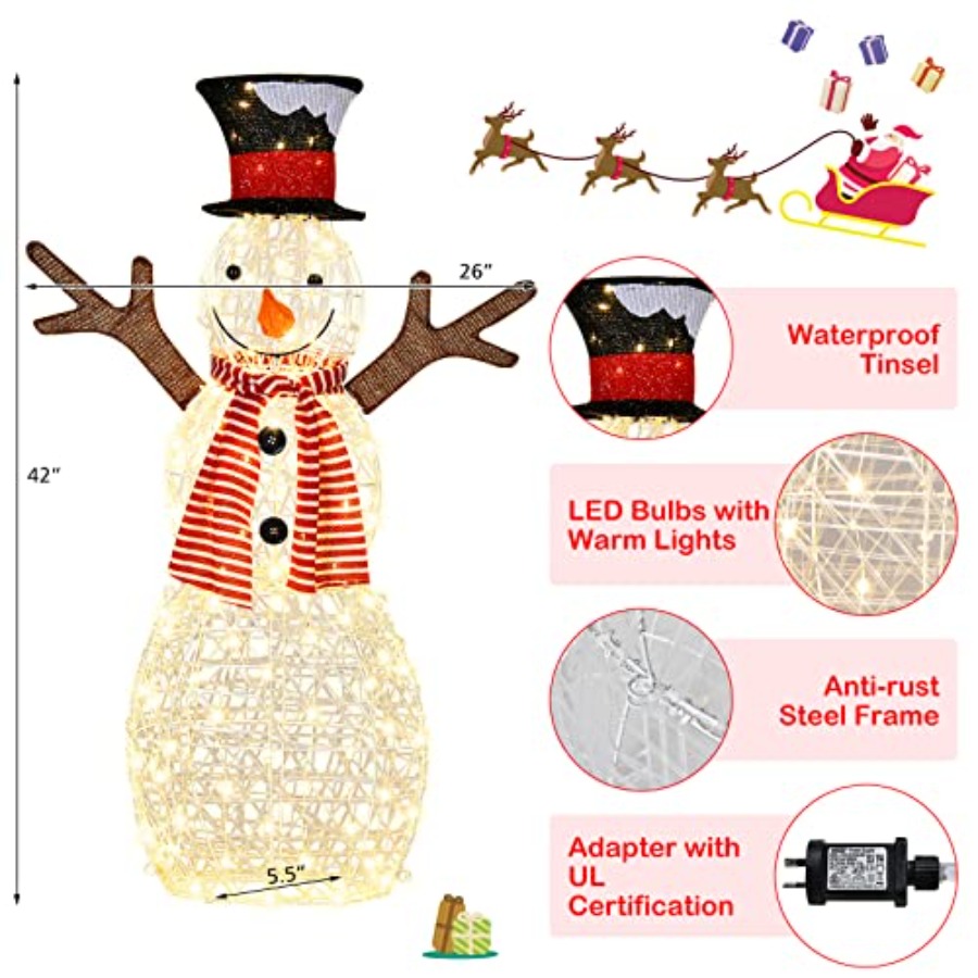 Christmas Outdoor Lighted Snow - Outdoor Lighting Ground recension och pris