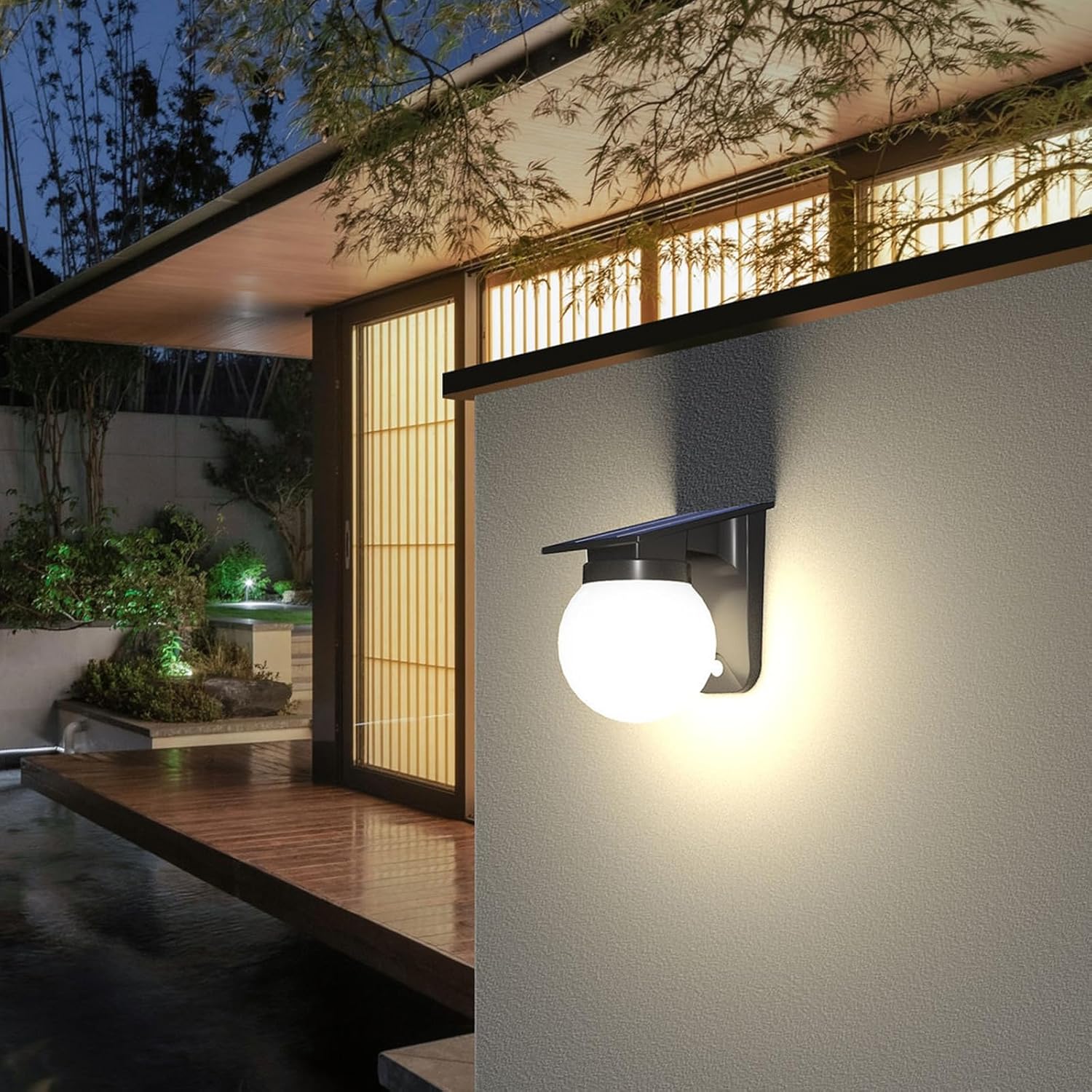 Solar Sphere Wall Lights Outdo - Outdoor Lighting With Outlet recension och pris