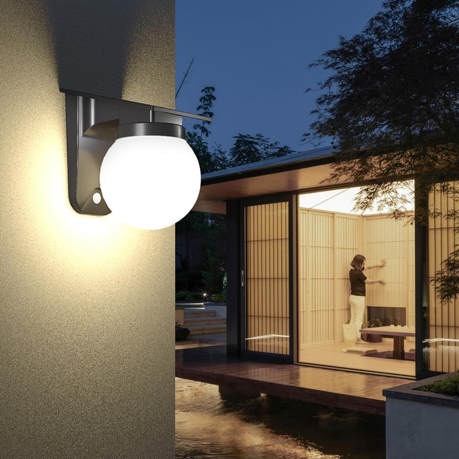 Solar Sphere Wall Lights Outdo - Outdoor Lighting With Outlet recension och pris
