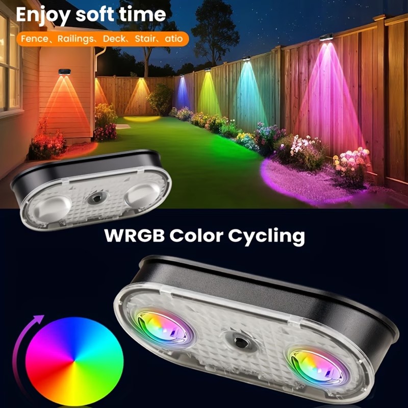 RGB Solar Fence Light IP44, 8  - Outdoor Lighting With Outlet recension och pris