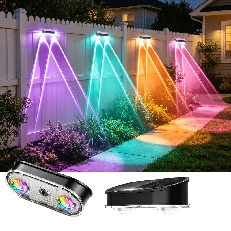 RGB Solar Fence Light IP44, 8  - Outdoor Lighting With Outlet recension och pris