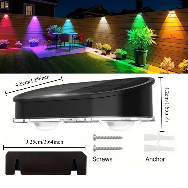 RGB Solar Fence Light IP44, 8  - Outdoor Lighting With Outlet recension och pris