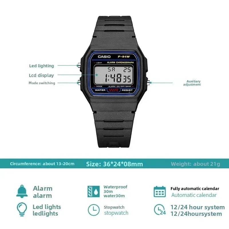 Casio F-91W-1 Fashion Retro Sm - Outdoor Lighting For Steps recension och pris