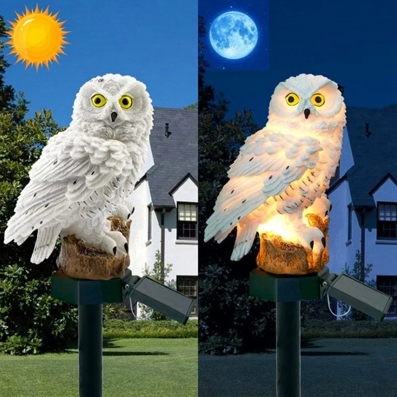 Solar Owl Statue Garden Light  - Outdoor Lighting Ground recension och pris
