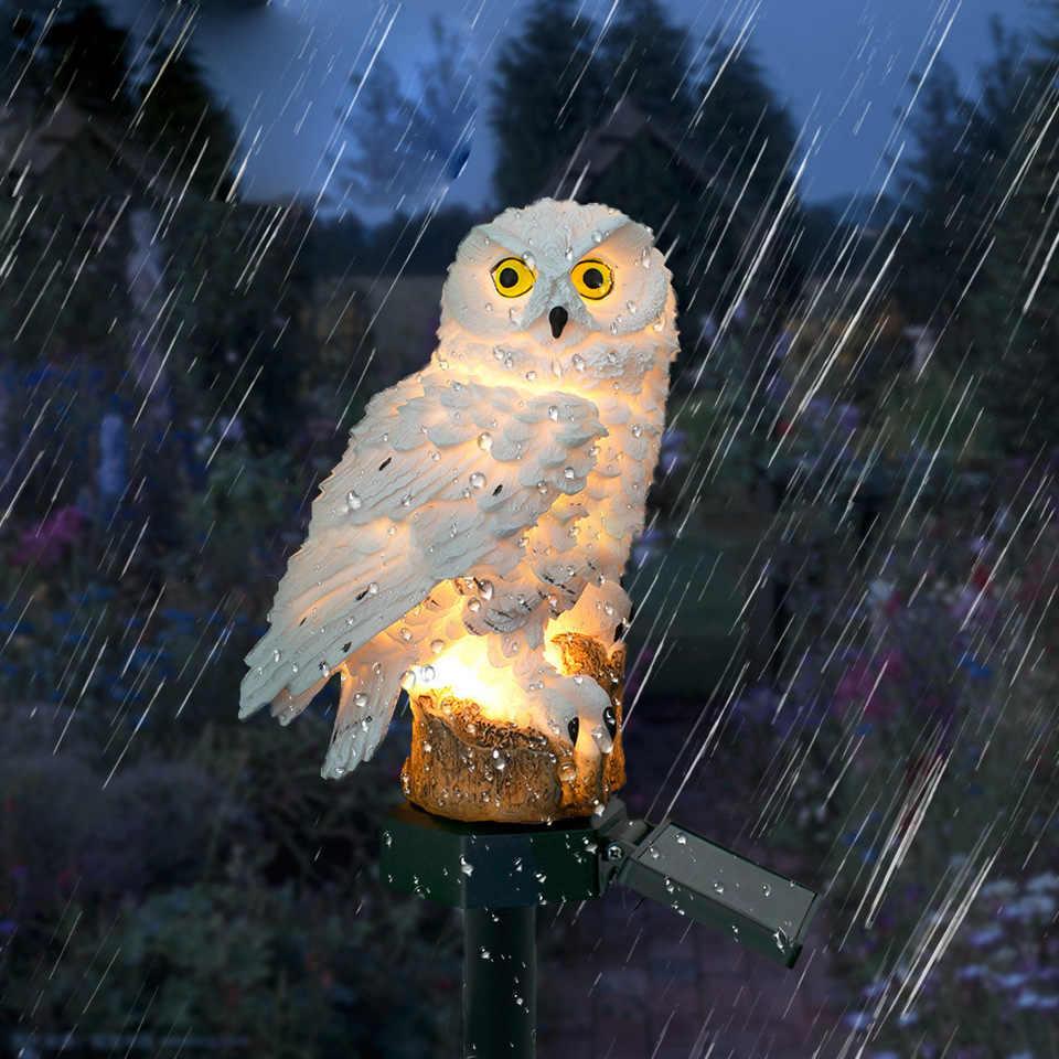 Solar Owl Statue Garden Light  - Outdoor Lighting Ground recension och pris