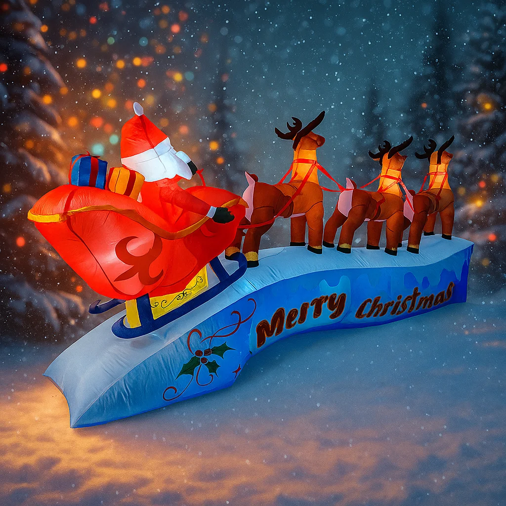 11.8FT Santa Claus Reindeer Sl - Outdoor Lighting For Christmas recension och pris