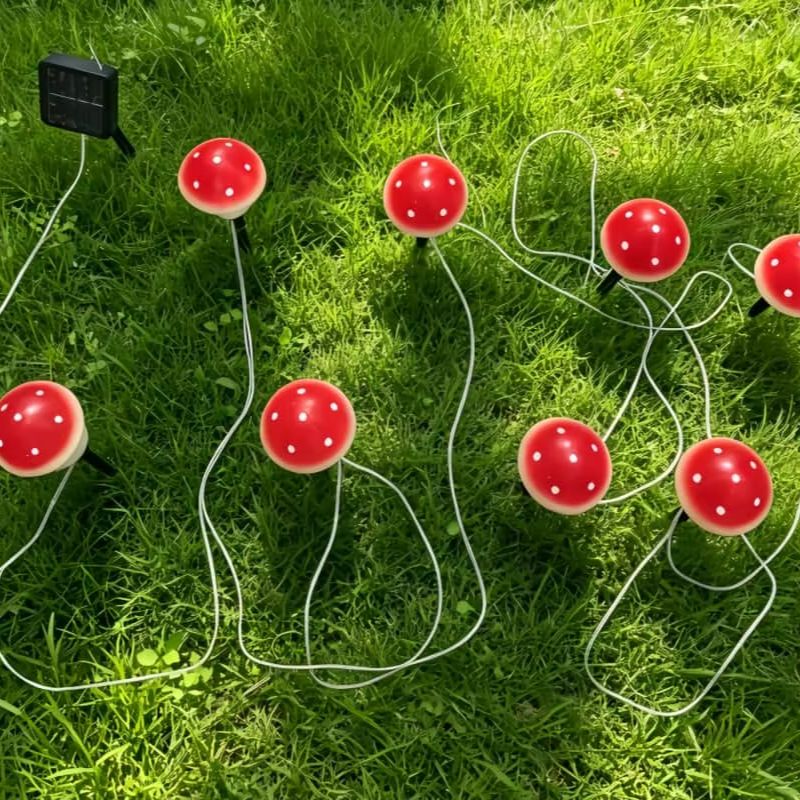 Solar Mushroom String Lights W - Outdoor Lighting For Christmas recension och pris