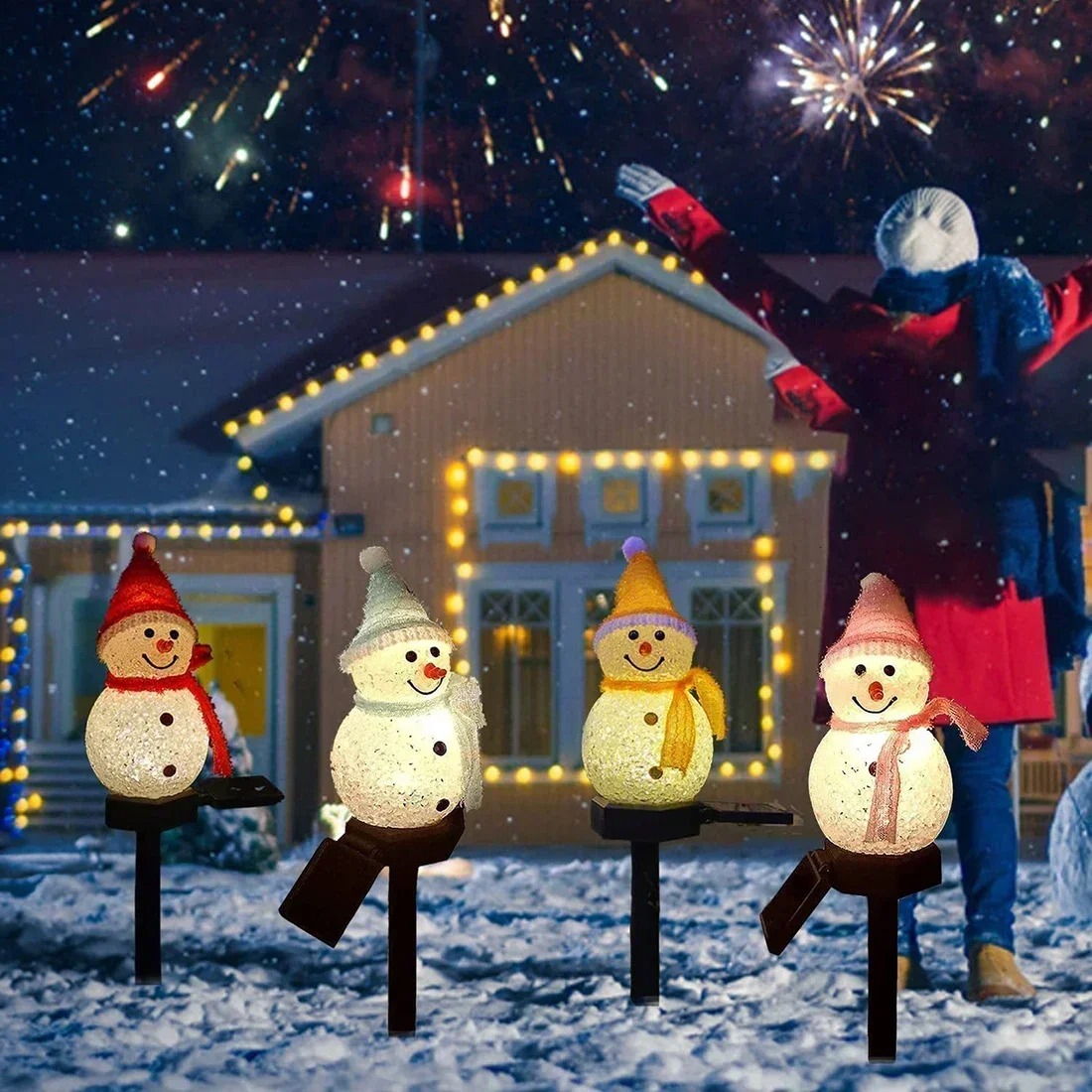Christmas Snowman Solar Garden - Outdoor Lighting For Christmas recension och pris