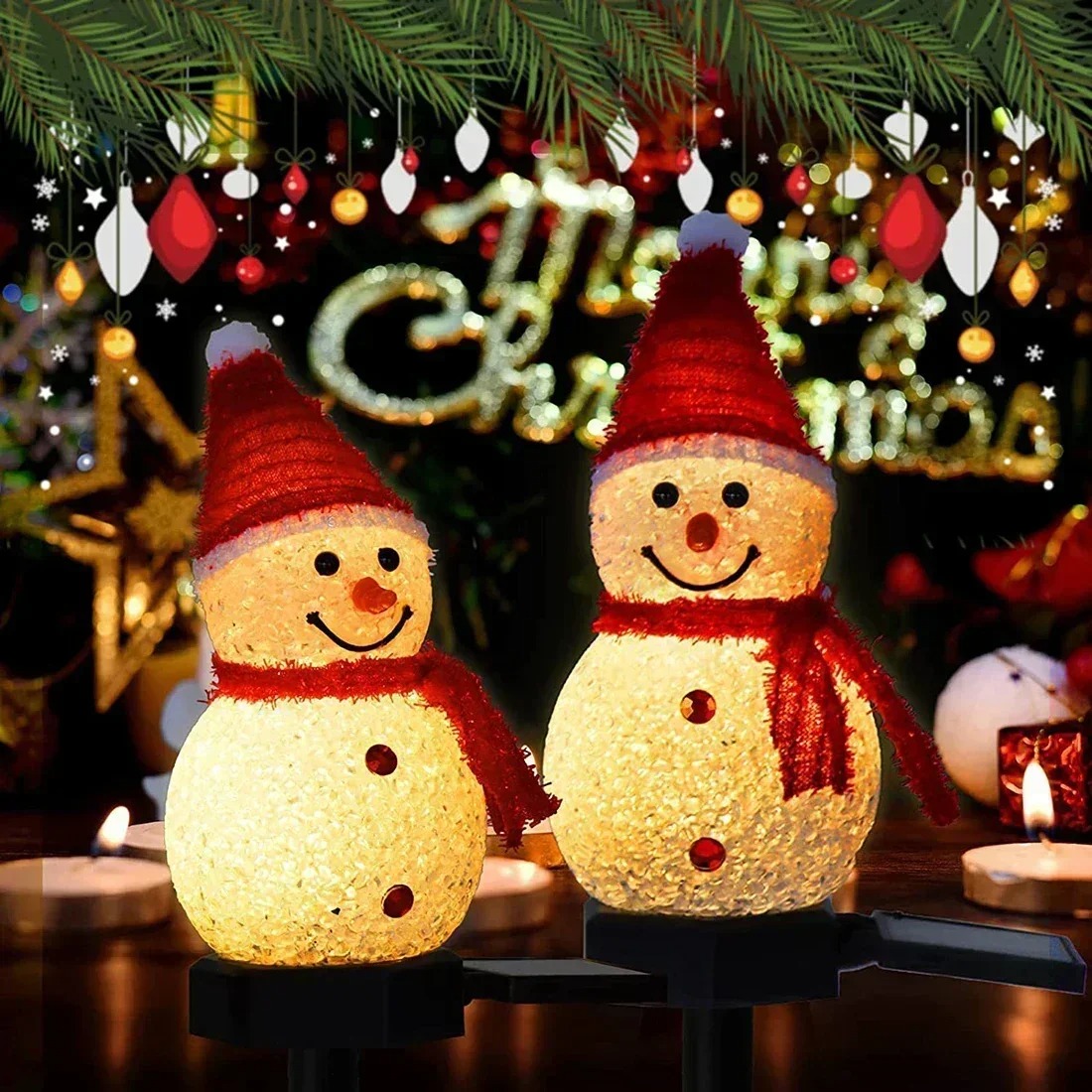 Christmas Snowman Solar Garden - Outdoor Lighting For Christmas recension och pris